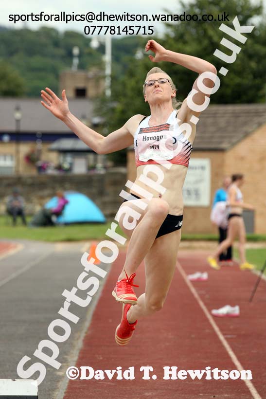 Senior womens long jump, EAP International Combined Events, Hexham Northumberland. Photo: David T. Hewitson/Sports for All Pics